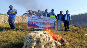 কর্ণফুলী নদীতে অভিযানে নিষিদ্ধ জাল জব্দ